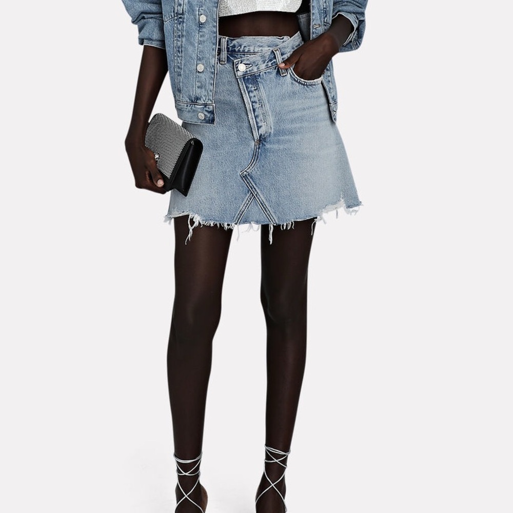 Agolde criss cross mini skirt